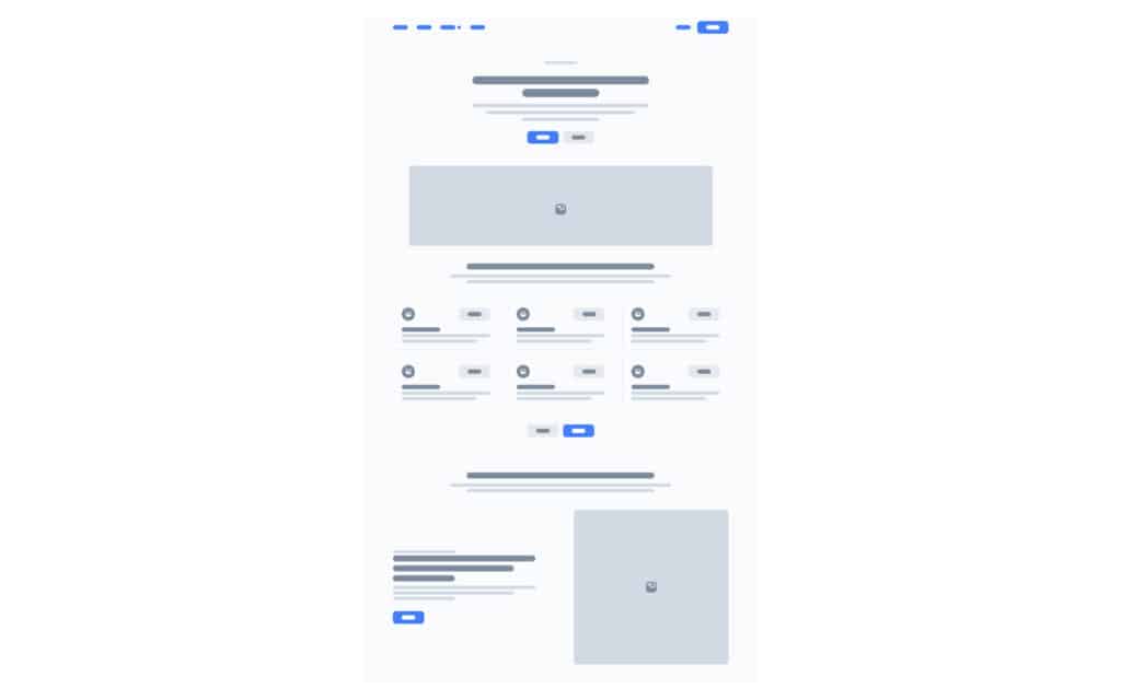 Page accueil site internet professionnel